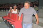 Work crew moves into  auditorium to begin upgrade