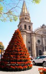 Red glow permeates historic center